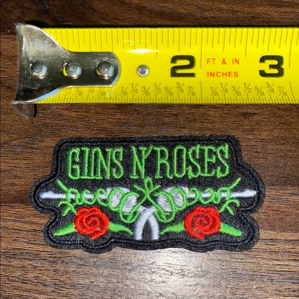 Rock Band Embroidered Patch with Roses